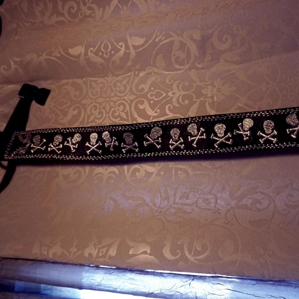 Betsey Johnson Skull Leather Belt